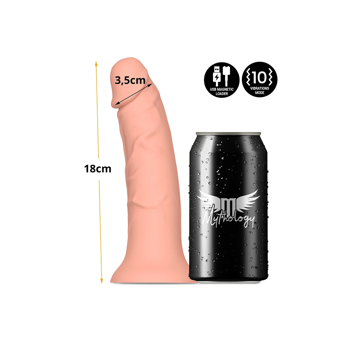 Asher Original Dildo S - Vibrator Kompatibel mit Watchme Wireless Technology von Mythology Fantasy Dildo kaufen | Fesselliebe