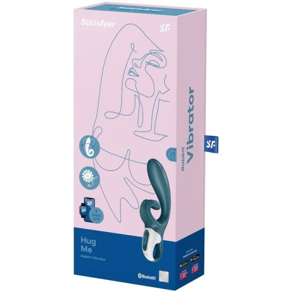 Hug Me Rabbit Vibrator App Blau von Satisfyer Connect kaufen | Fesselliebe