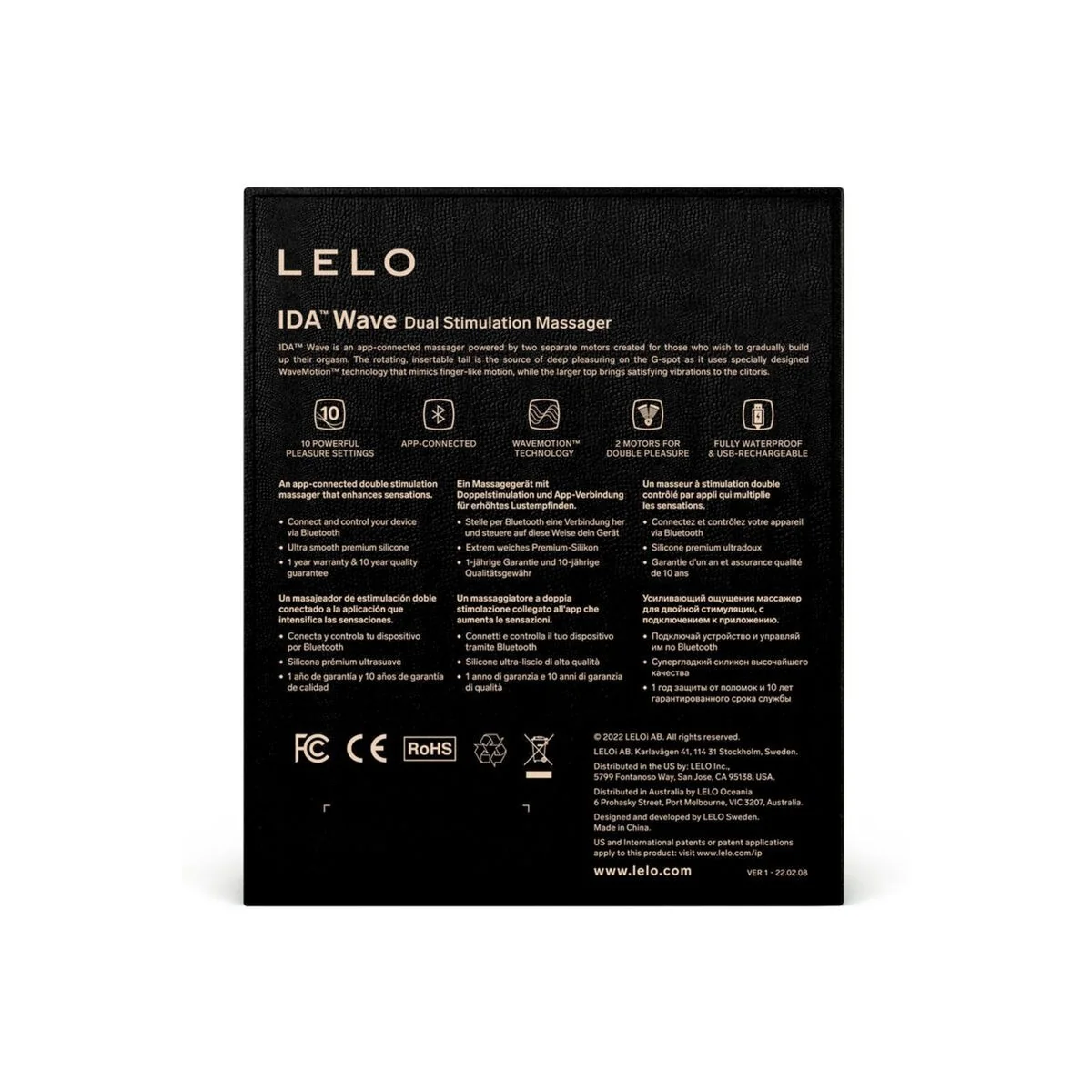 Ida Wave Couples Massager Schwarz von Lelo kaufen | Fesselliebe