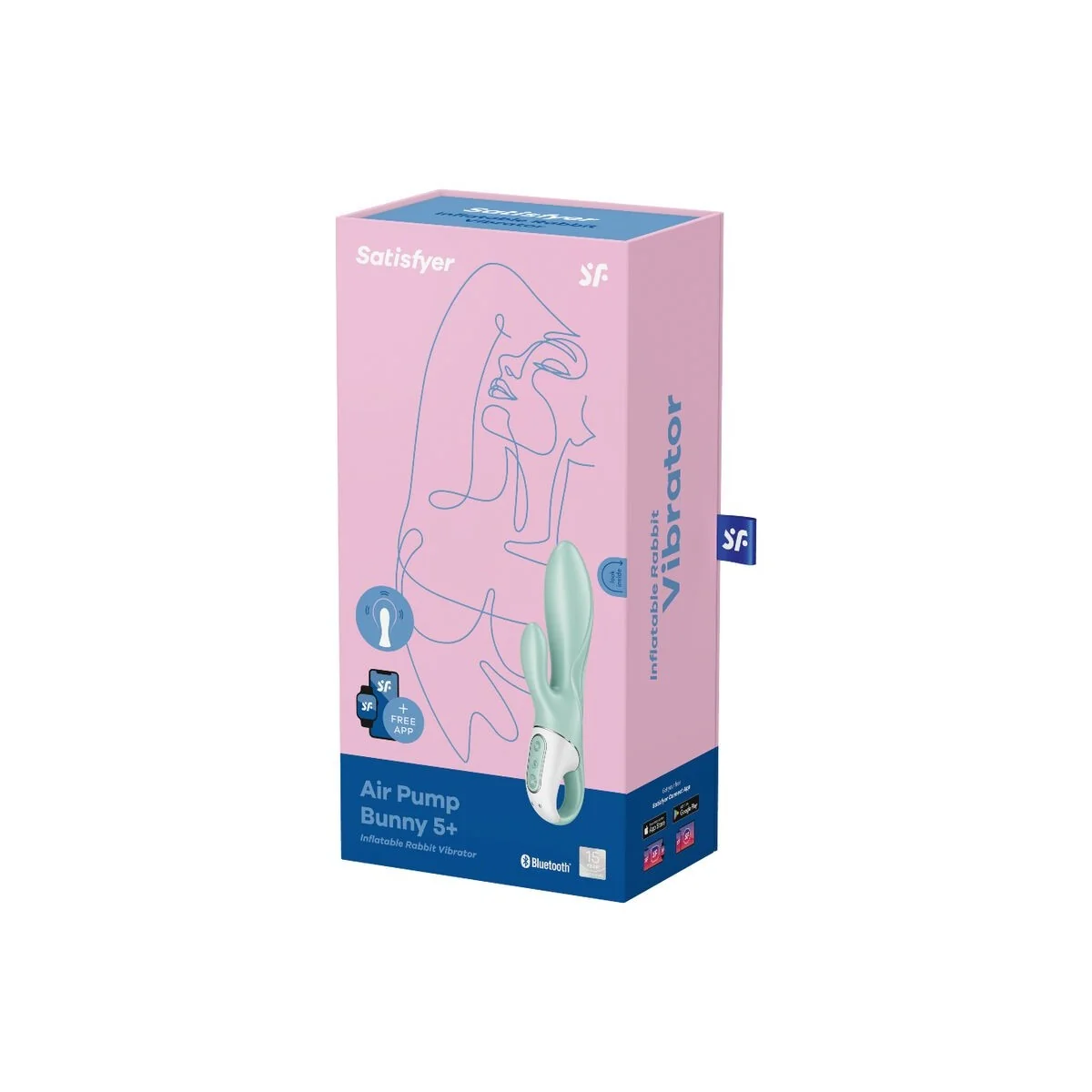 Air Pump Bunny 5+ Aufblasbare Kaninchenvibrator-App Grün von Satisfyer Connect kaufen | Fesselliebe