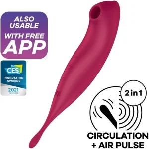 Twirling Pro+ Air Pulse Stimulator & Vibrator App Rot von Satisfyer Connect kaufen | Fesselliebe