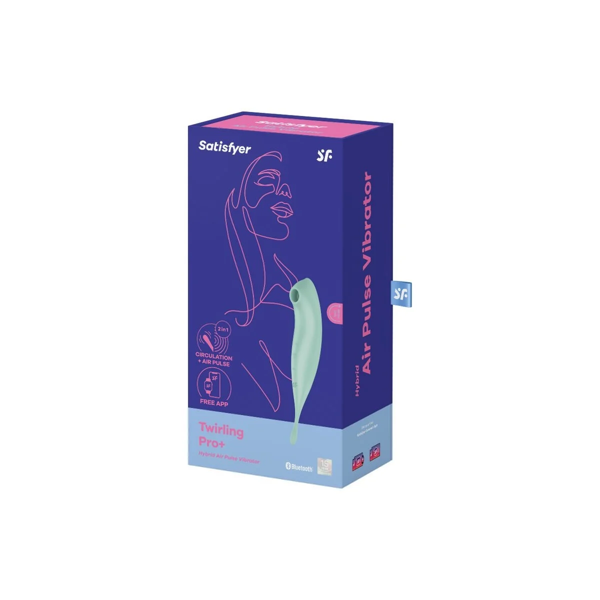 Twirling Pro+ Air Pulse Stimulator & Vibrator App Grün von Satisfyer Connect kaufen | Fesselliebe