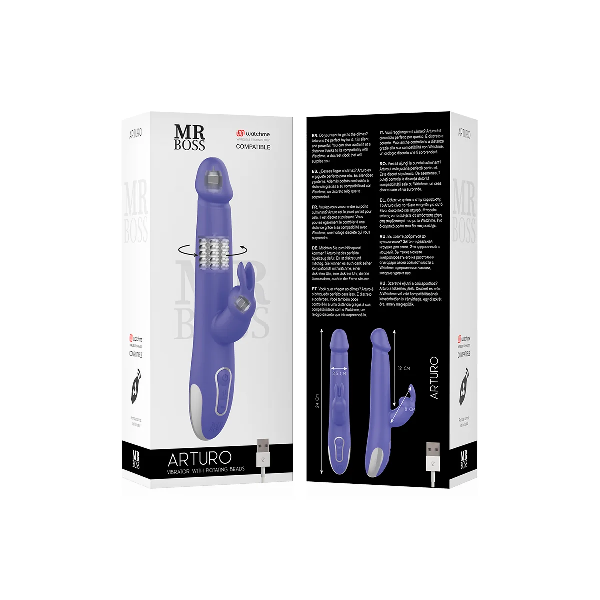 Arturo Vibrator & Rotator Kompatibel mit Watchme Wireless Technology von Mr. Boss kaufen | Fesselliebe