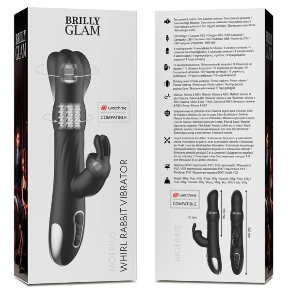 Moebius Rabbit Vibrator & Rotator Kompatibel mit Watchme Wireless Technology von Brilly Glam kaufen | Fesselliebe