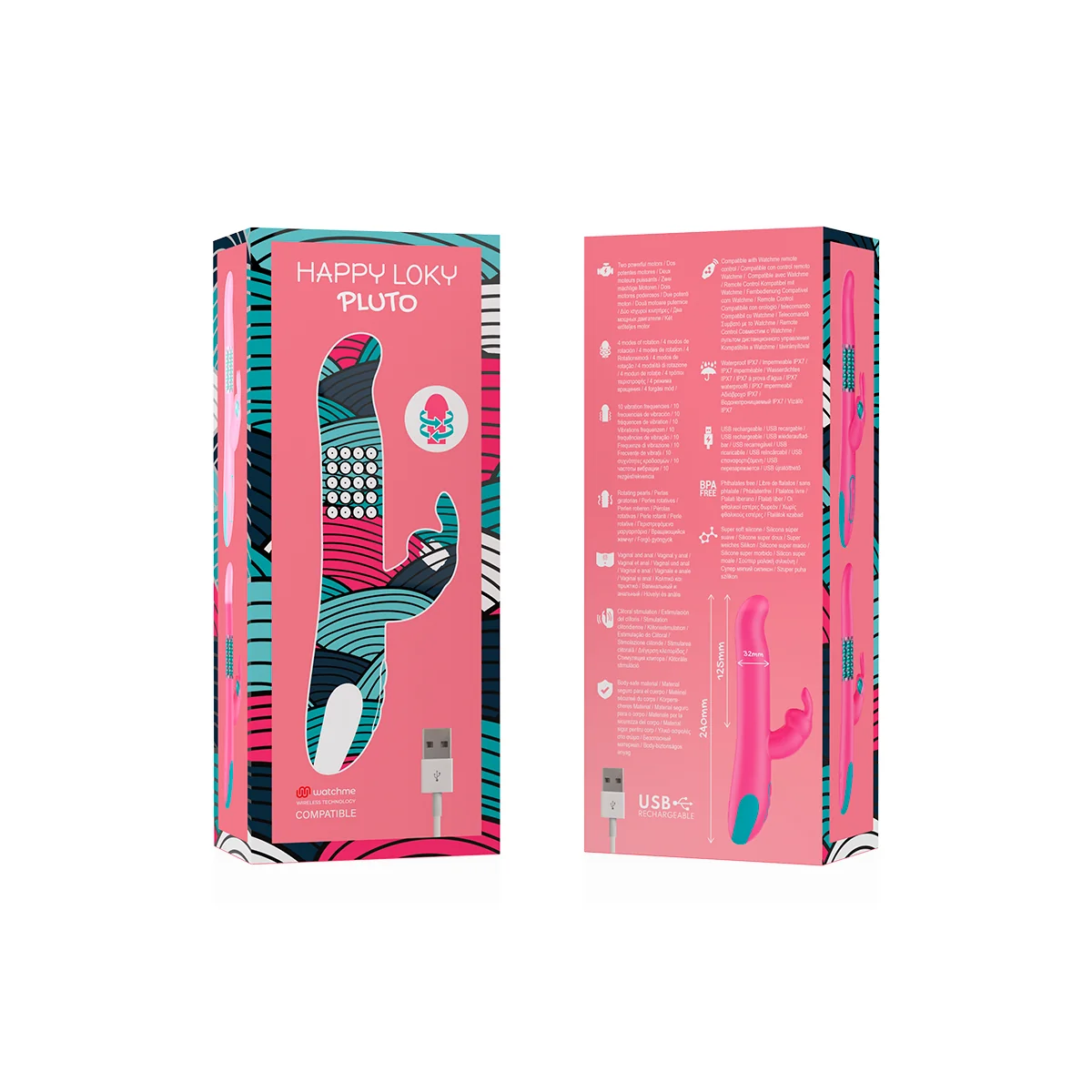 Pluto Rabbit Vibrator & Rotator Watchme Wireless Technologie Kompatibel von Happy Loky kaufen | Fesselliebe