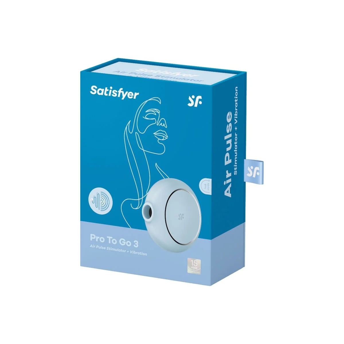 Pro To Go 3 Doppelter Luftpulsstimulator & Vibrator Blau von Satisfyer Air Pulse kaufen | Fesselliebe