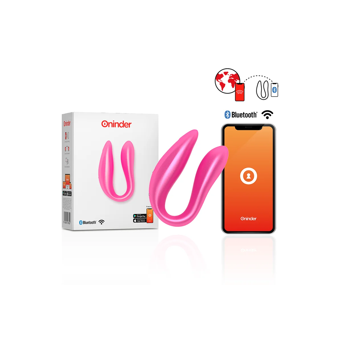 Lisboa G-Spot- und Klitoralstimulator Rosa - mit kostenloser App von Oninder kaufen | Fesselliebe