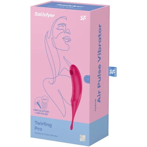 Twirling Pro Air Pulse Stimulator & Vibrator Rot von Satisfyer Air Pulse kaufen | Fesselliebe