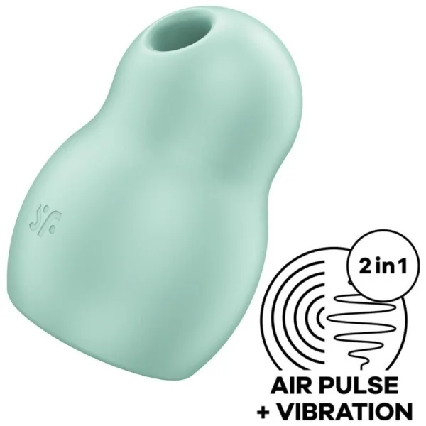 Pro To Go 1 Doppelter Luftpulsstimulator & Vibrator Grün von Satisfyer Air Pulse kaufen | Fesselliebe
