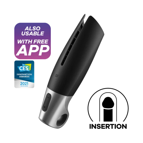 Power Masturbator Schwarz von Satisfyer Men kaufen | Fesselliebe