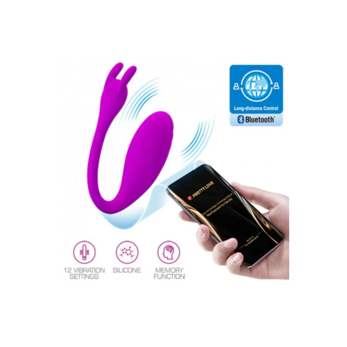 Catalina Massager mit kostenloser App Flieder von Pretty Love kaufen | Fesselliebe