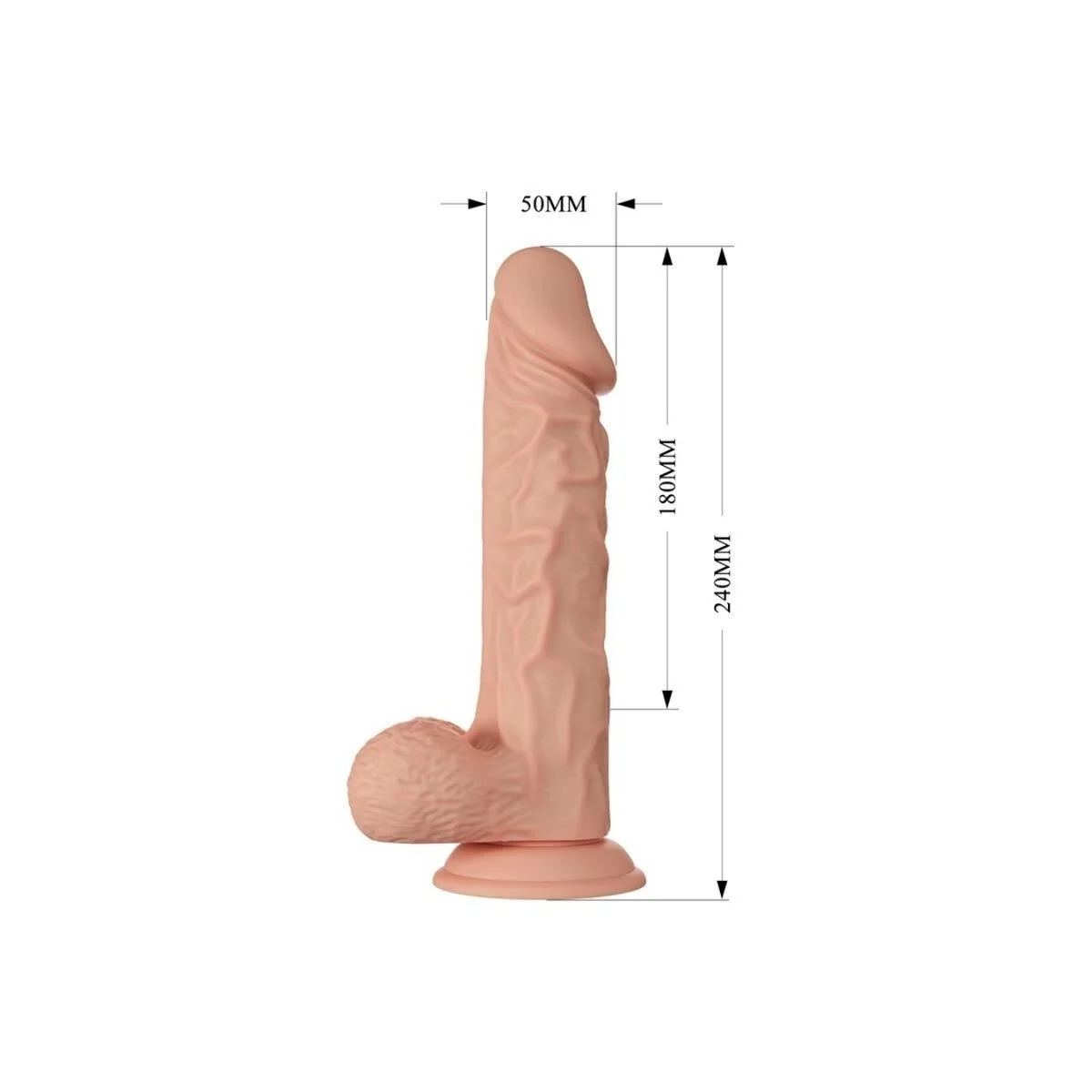 Buraq Flexibler realistischer Dildo 24 cm Natürlich von Baile Dildos kaufen | Fesselliebe