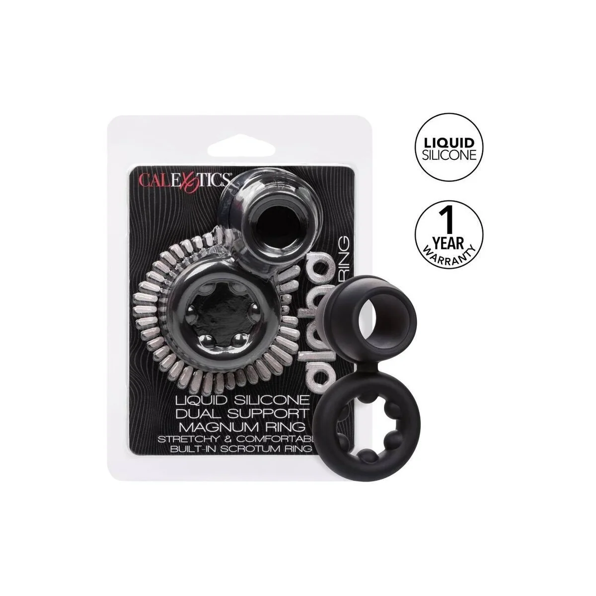 Alpha Dual Magnum Ring Schwarz von Calexotics kaufen | Fesselliebe