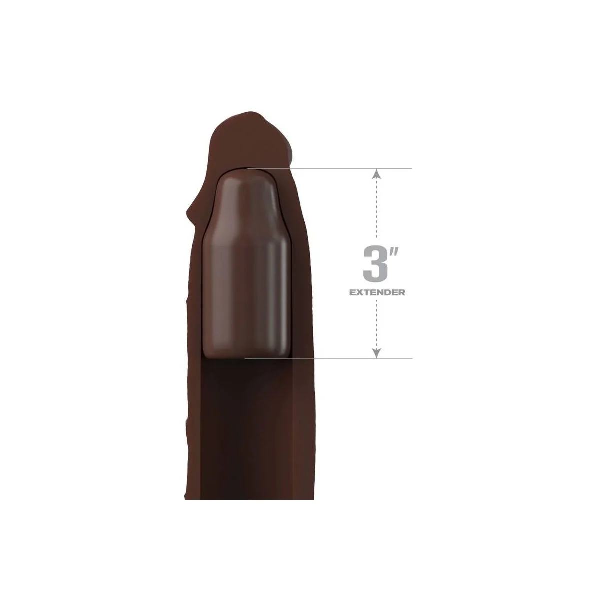 Pipedreams Sleeve 22,86 cm + 7,62 cm Plug Brown von Fantasy X-Tensions kaufen | Fesselliebe