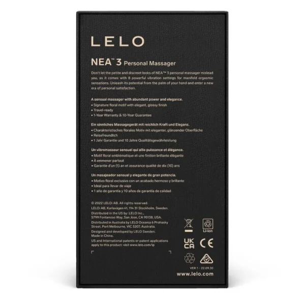 Nea 3 Persönliches Massagerät Schwarz von Lelo kaufen | Fesselliebe