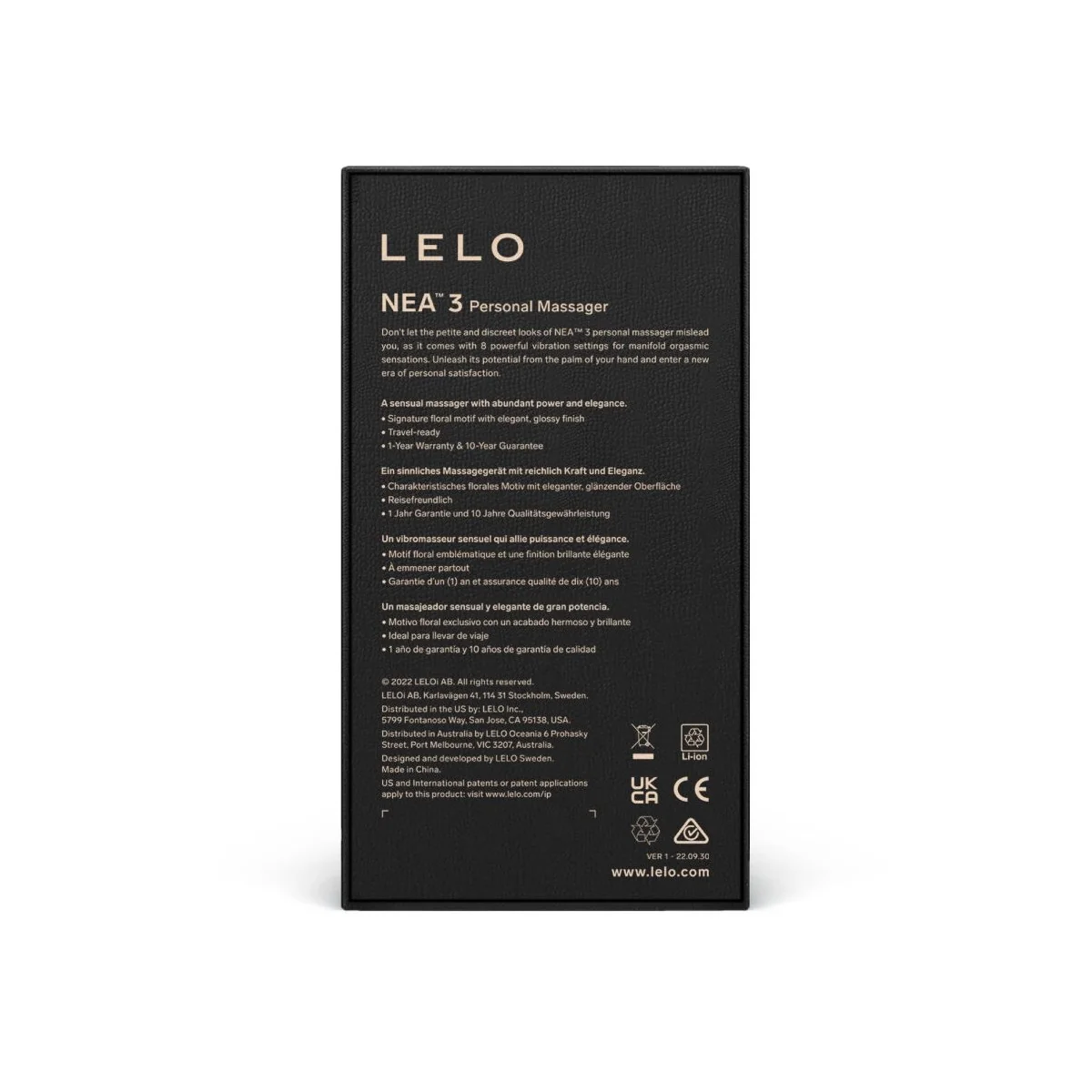 Nea 3 Persönliches Massager - Blau von Lelo kaufen | Fesselliebe