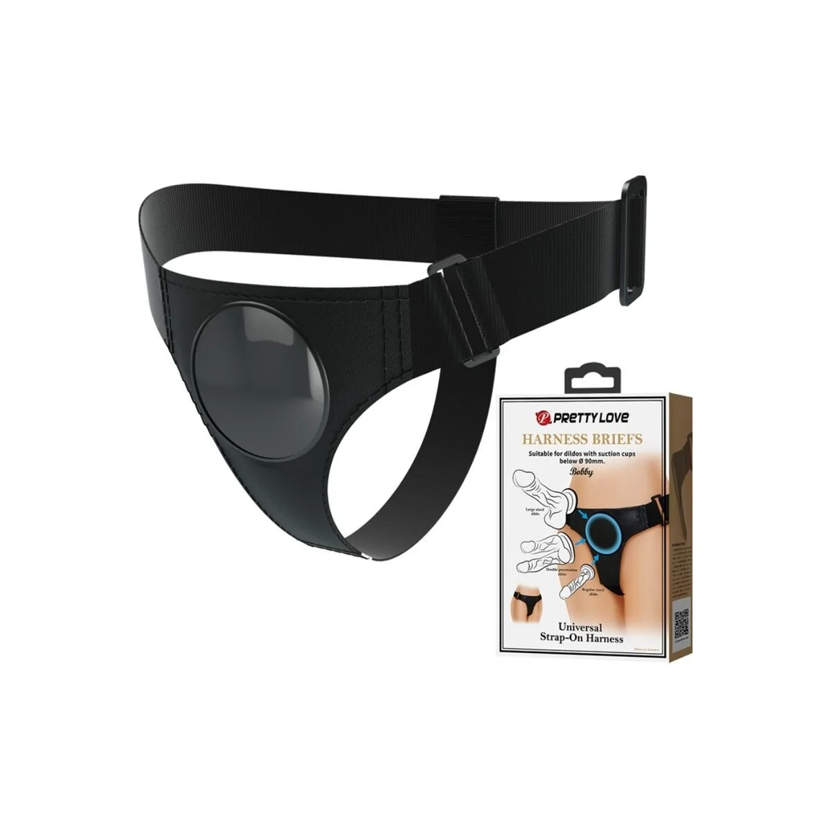 Schwarzes Universalgeschirr von Pretty Love kaufen | Fesselliebe