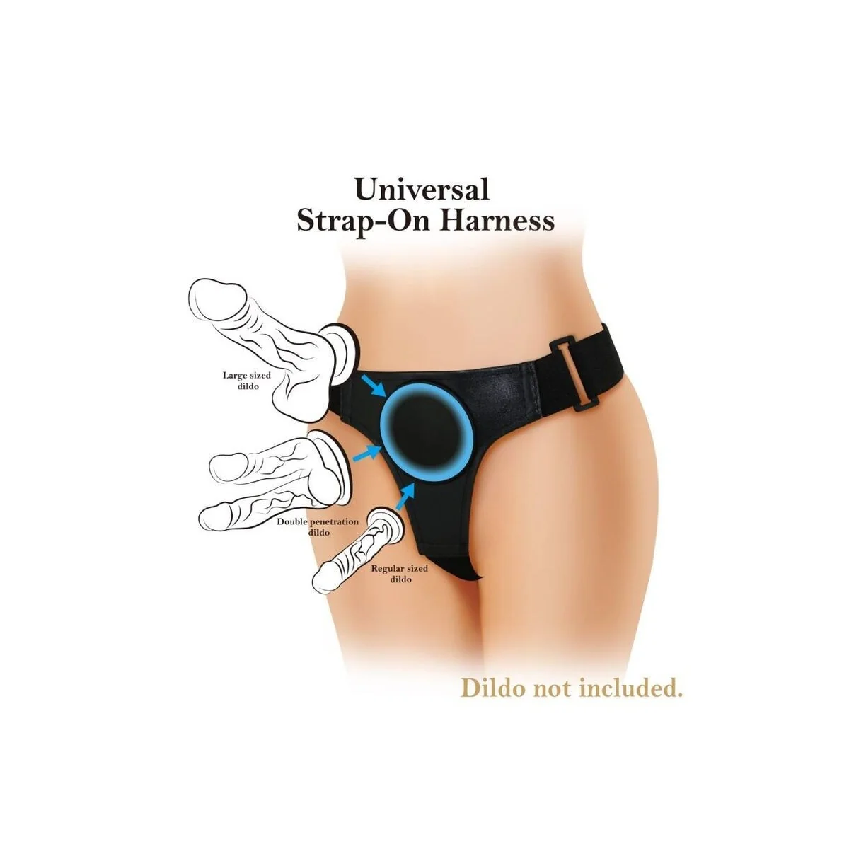 Schwarzes Universalgeschirr von Pretty Love kaufen | Fesselliebe