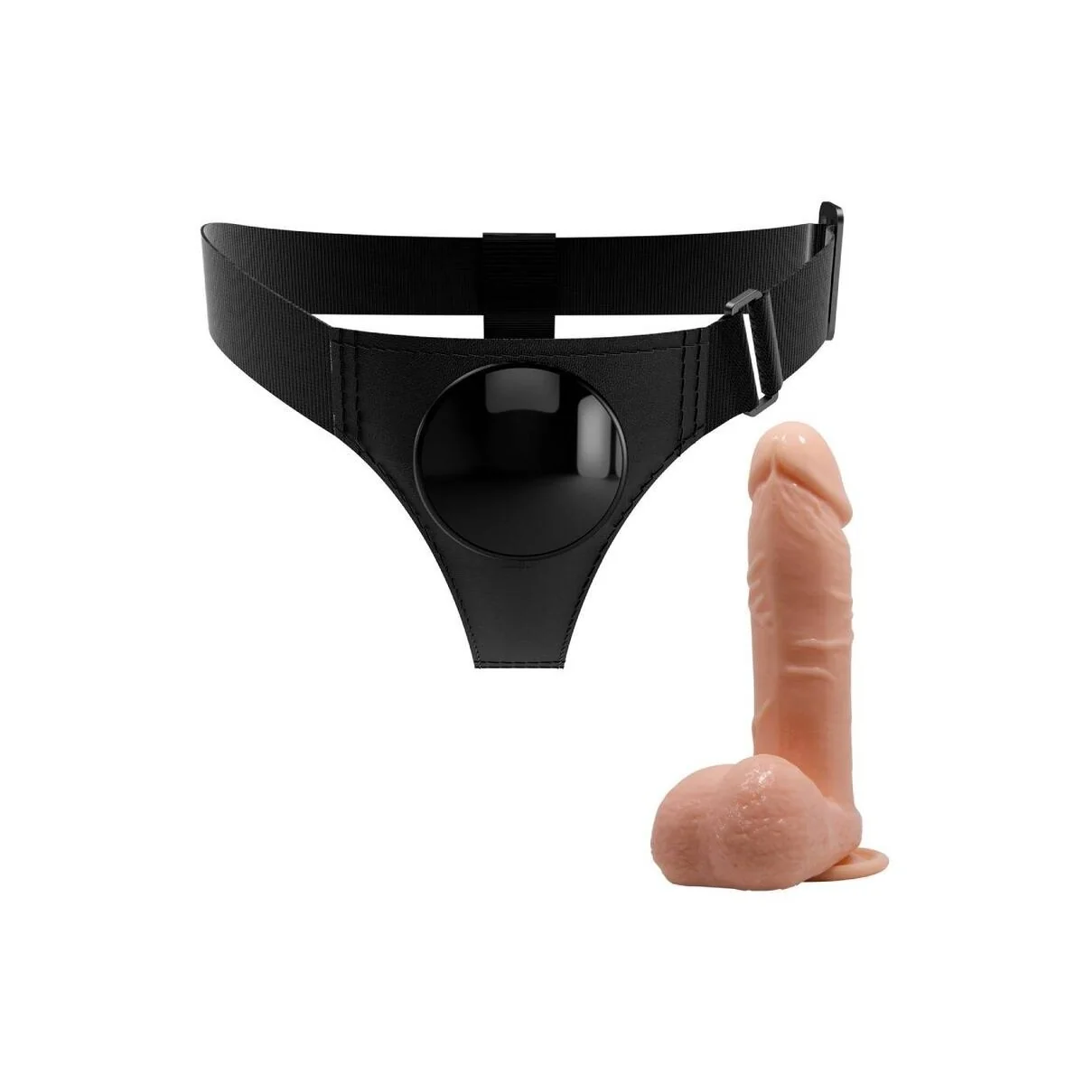 Harness-Hose Universal-Harness mit Dildo Tom 20 cm Natur von Pretty Love kaufen | Fesselliebe