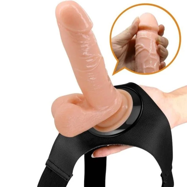 Harness-Hose Universal-Harness mit Dildo Tom 20 cm Natur von Pretty Love kaufen | Fesselliebe