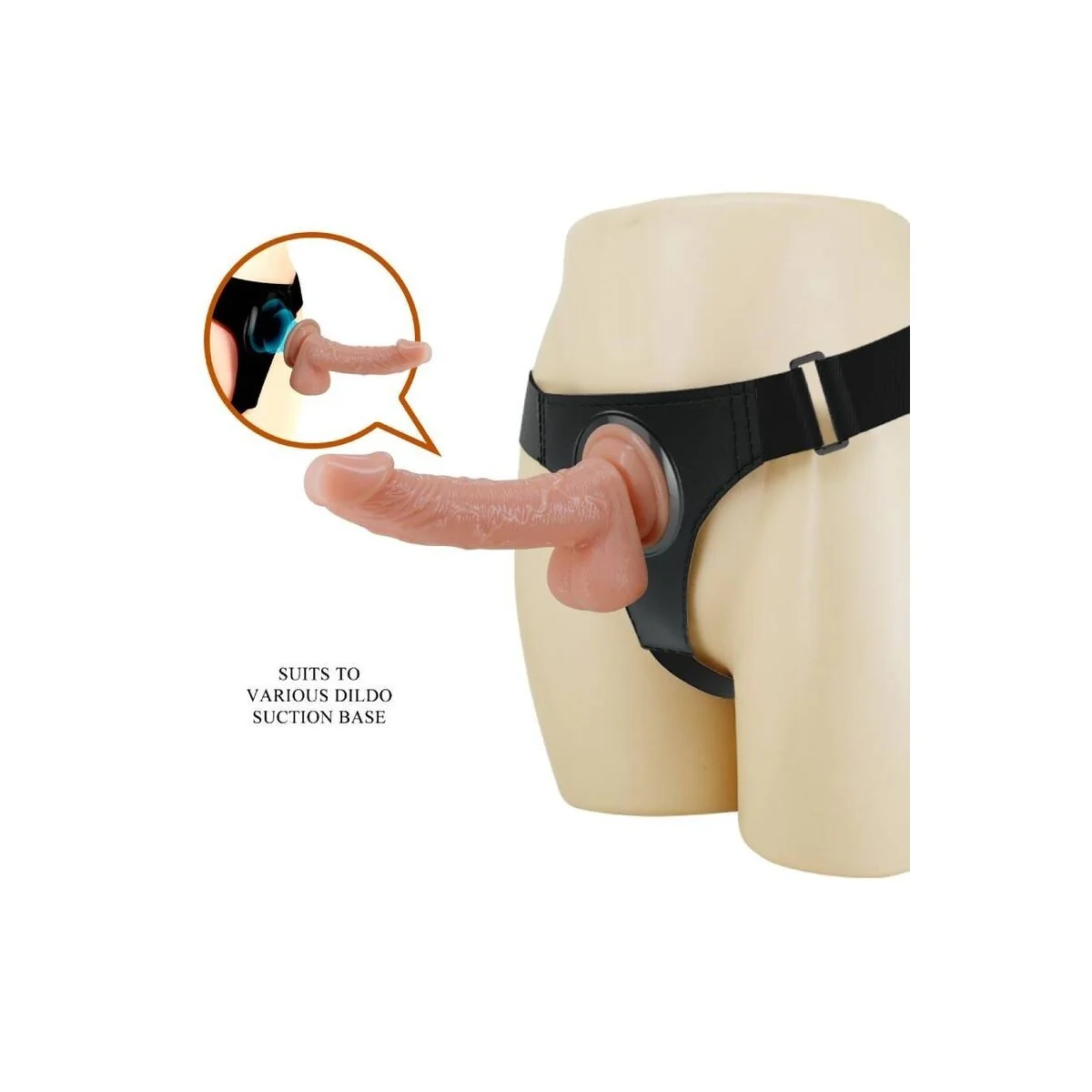 Harness-Hose Universal-Harness mit Dildo Kevin 19 cm Natural von Pretty Love kaufen | Fesselliebe