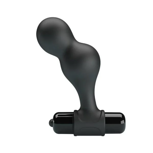 Schwarzer Silikon-Vibrator-Analstecker von Mr Play kaufen | Fesselliebe