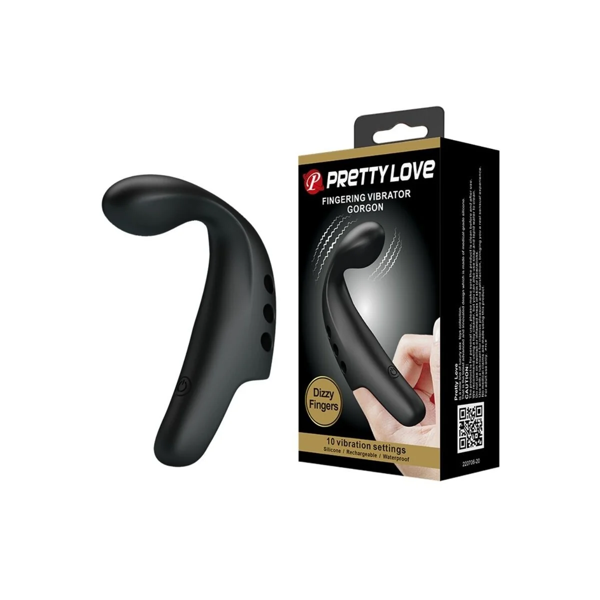 Schwarzer Gorgon-Vibrator-Futsch von Pretty Love Flirtation kaufen | Fesselliebe