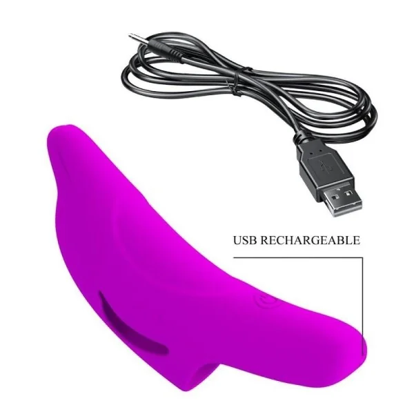 Delphini Leistungsstarker Lila Fingerstimulator von Pretty Love kaufen | Fesselliebe