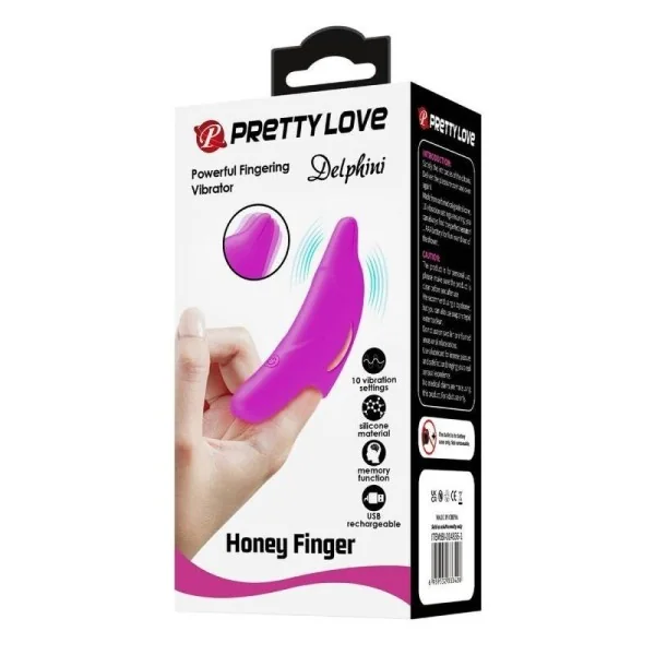 Delphini Leistungsstarker Lila Fingerstimulator von Pretty Love kaufen | Fesselliebe