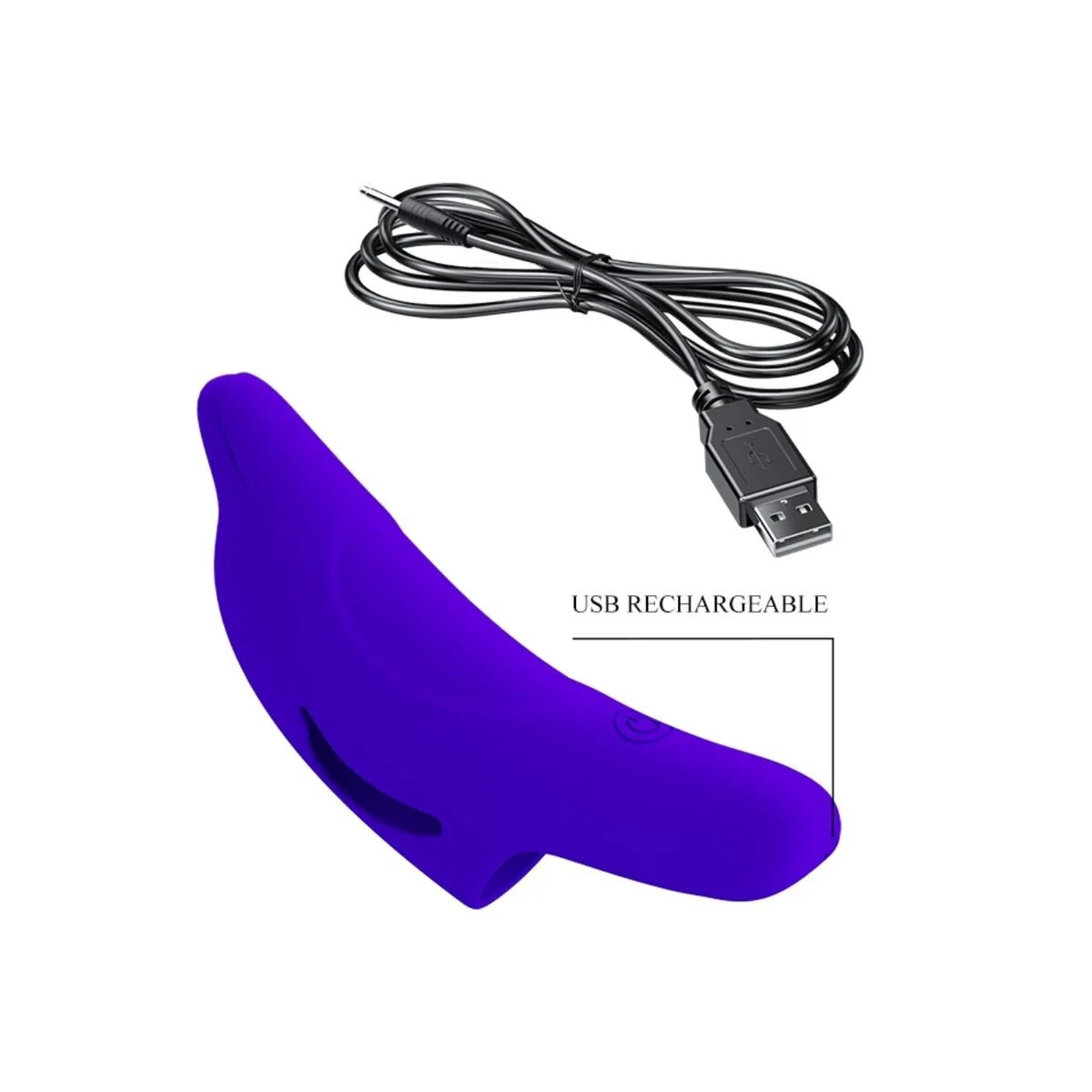 Delphini Leistungsstarker Dunkelblauer Fingerstimulator von Pretty Love kaufen | Fesselliebe