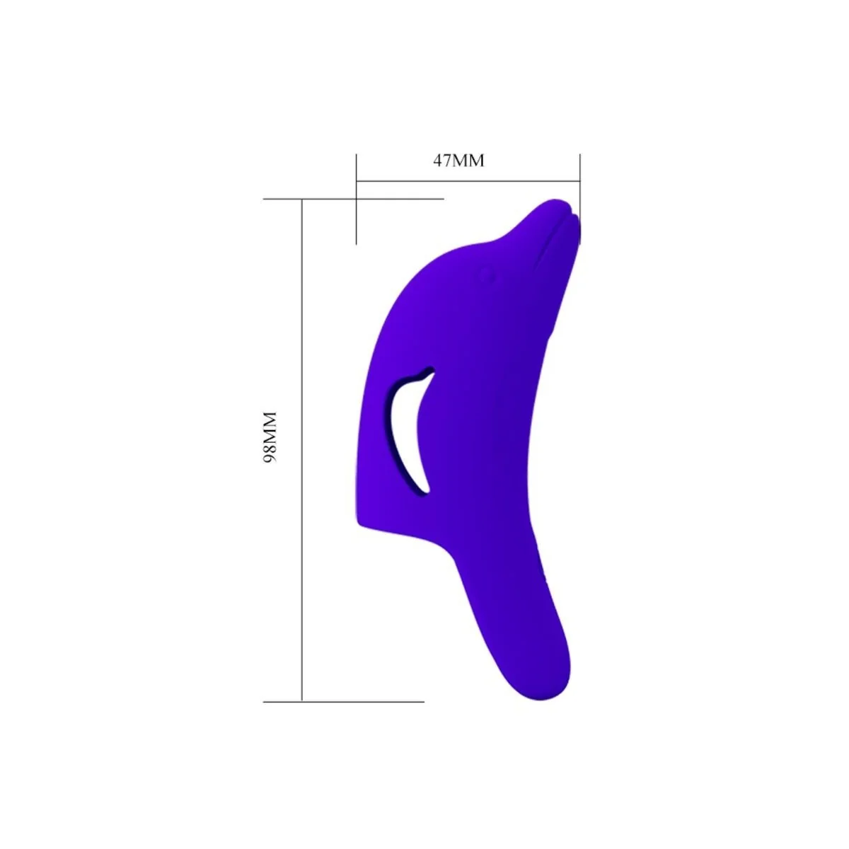 Delphini Leistungsstarker Dunkelblauer Fingerstimulator von Pretty Love kaufen | Fesselliebe