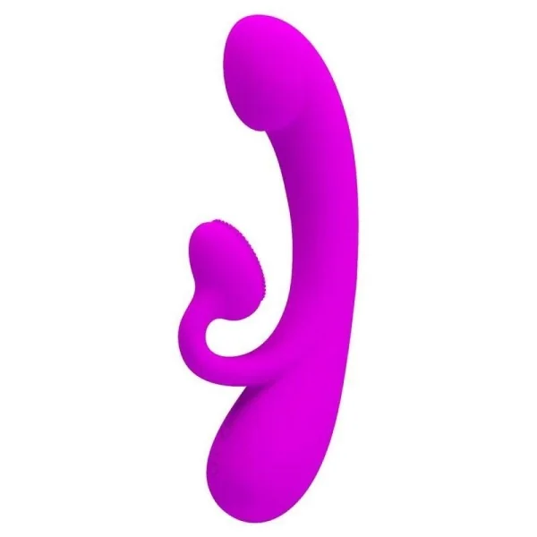 Aufrichtiger Vibrator und Klitoris-Sauger aus Violettem Silikon von Pretty Love kaufen | Fesselliebe