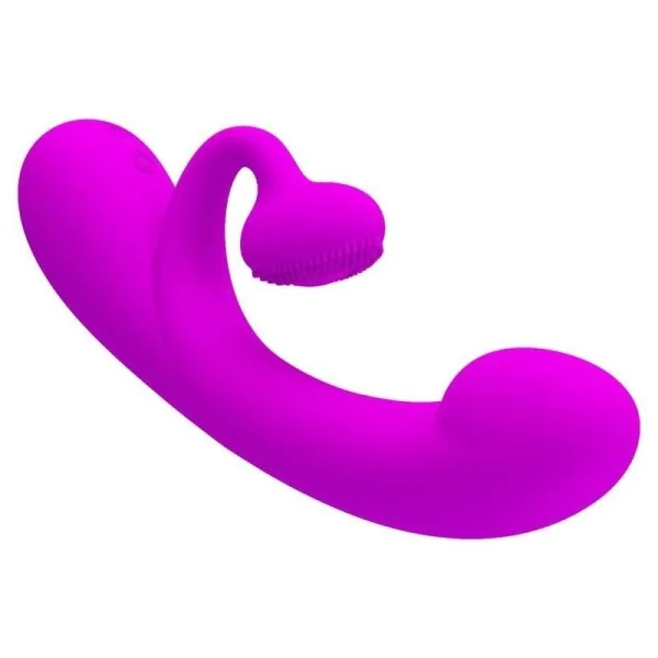 Aufrichtiger Vibrator und Klitoris-Sauger aus Violettem Silikon von Pretty Love kaufen | Fesselliebe