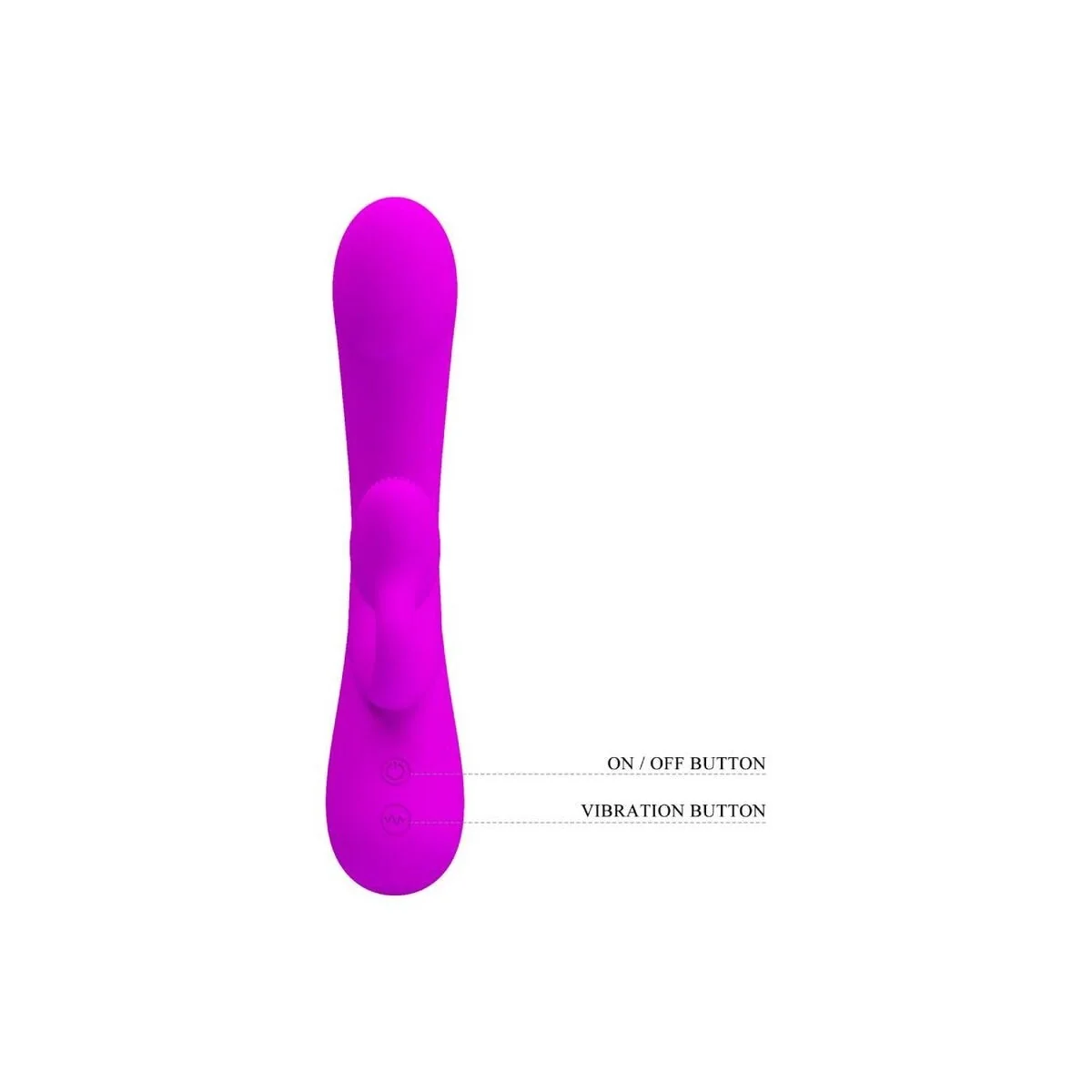 Aufrichtiger Vibrator und Klitoris-Sauger aus Violettem Silikon von Pretty Love kaufen | Fesselliebe