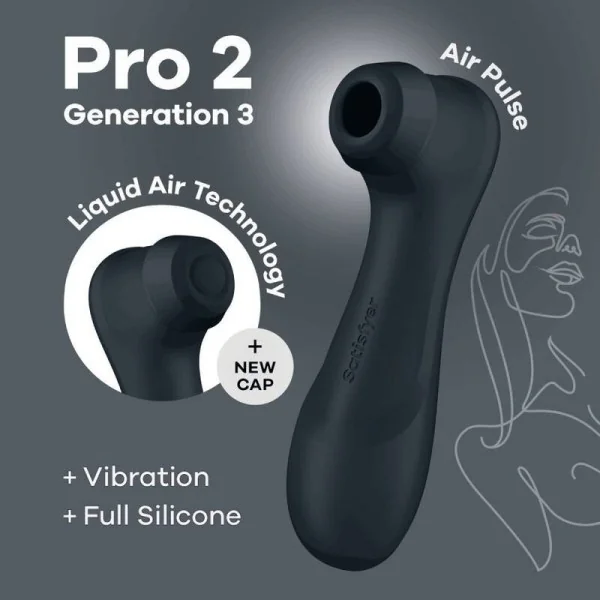 Pro 2 Generation 3 Liquid Air Technology Schwarz von Satisfyer Air Pulse kaufen | Fesselliebe