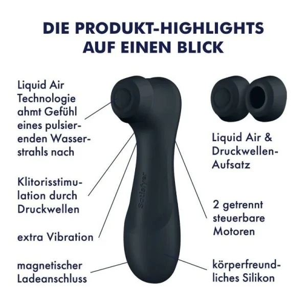 Pro 2 Generation 3 Liquid Air Technology Schwarz von Satisfyer Air Pulse kaufen | Fesselliebe