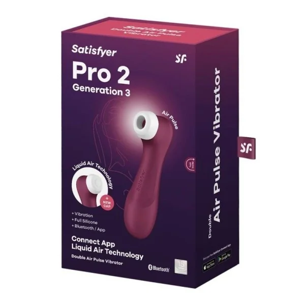 Pro 2 Generation 3 Wine Red Bluetooth & App von Satisfyer Air Pulse kaufen | Fesselliebe