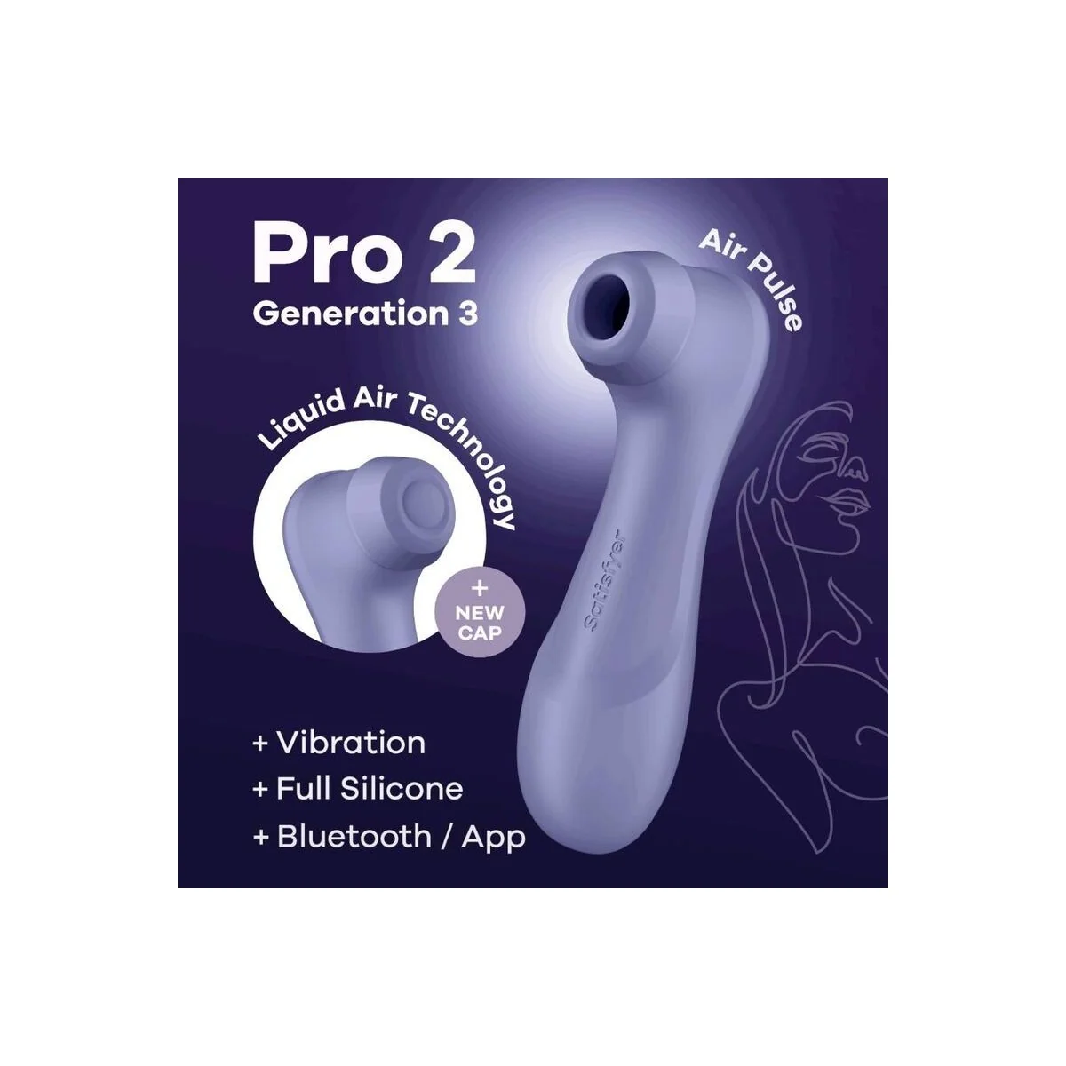 Pro 2 Generation 3 Lilac Bluetooth & App von Satisfyer Air Pulse kaufen | Fesselliebe