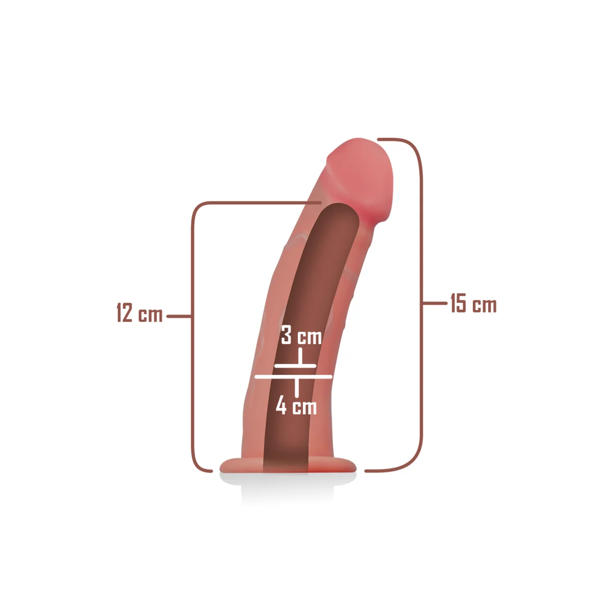 Hohlgeschirr mit Dildo 16 X 3 cm von Intense Couples Toys kaufen | Fesselliebe