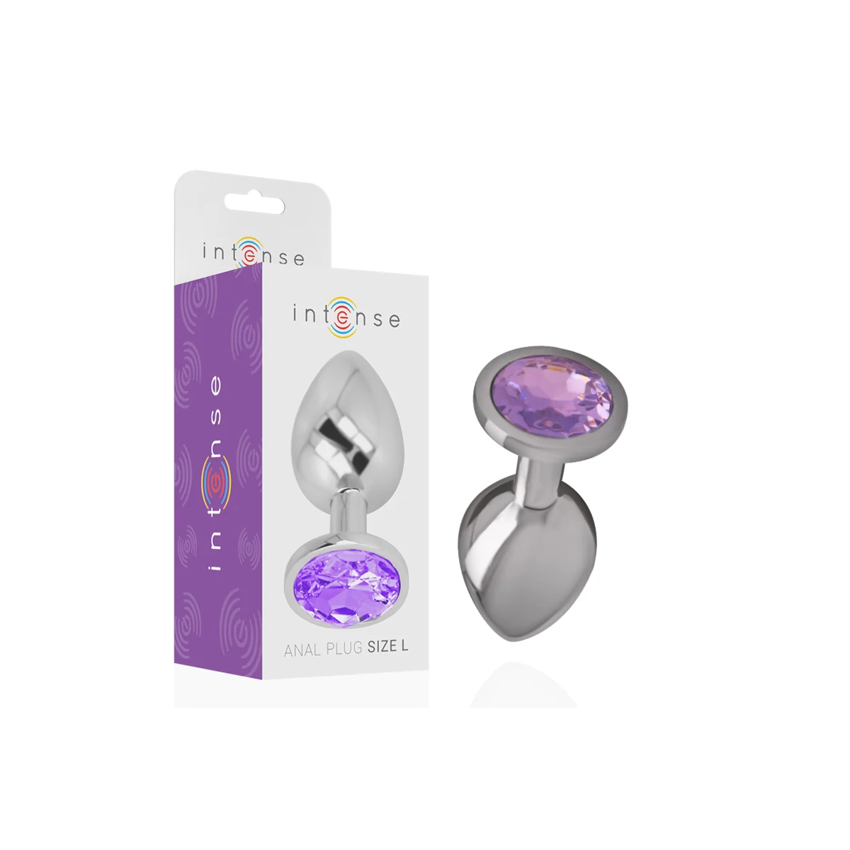 Analplug aus Aluminiummetall mit Violettem Kristall, Größe S von Intense Anal Toys kaufen | Fesselliebe
