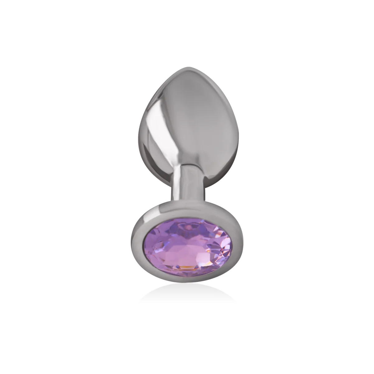 Analplug aus Aluminiummetall mit Violettem Kristall, Größe S von Intense Anal Toys kaufen | Fesselliebe