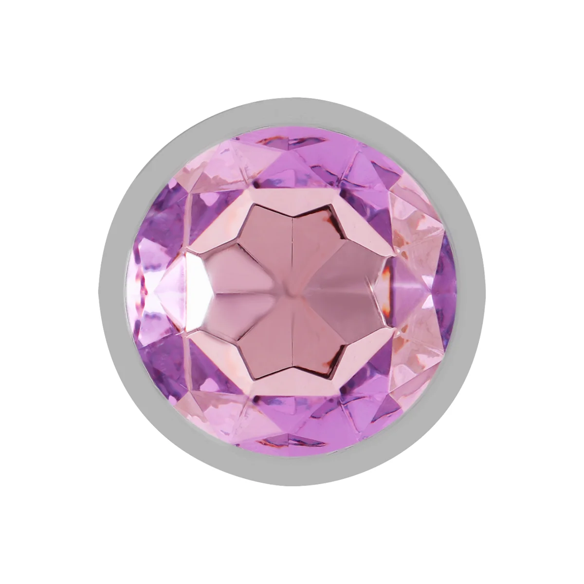 Analplug aus Aluminiummetall mit Violettem Kristall, Größe M von Intense Anal Toys kaufen | Fesselliebe
