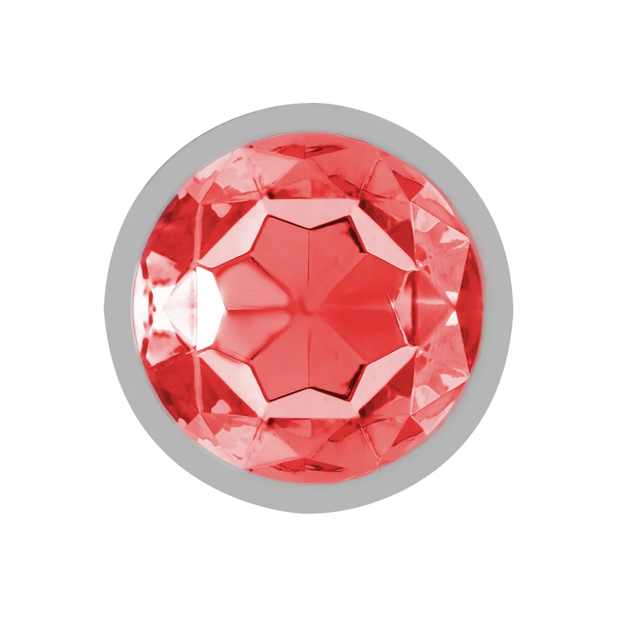 Metall-Analstecker mit Roten Kristall Größe M von Intense Anal Toys kaufen | Fesselliebe