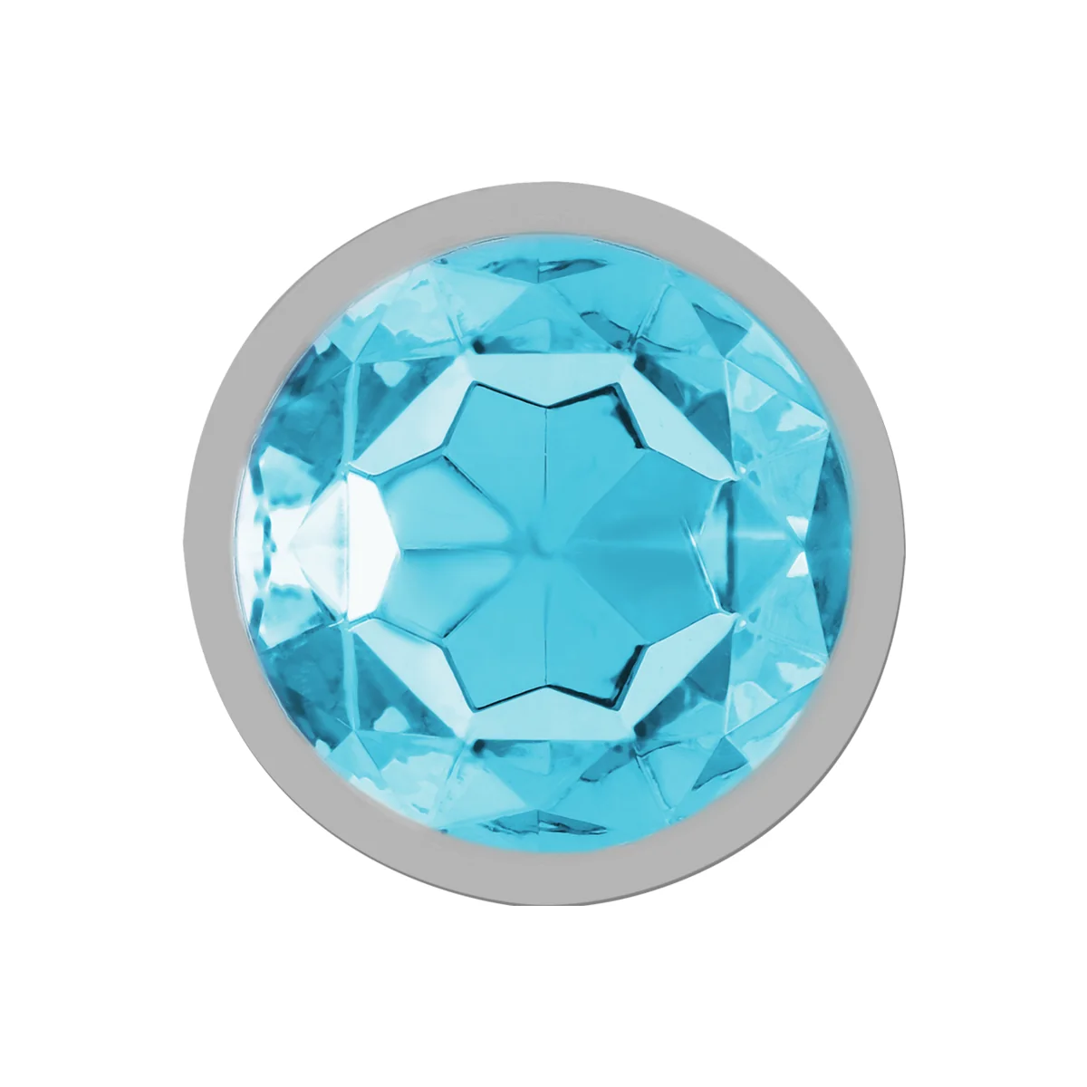 Analplug aus Aluminiummetall mit Blauem Kristall, Größe L von Intense Anal Toys kaufen | Fesselliebe