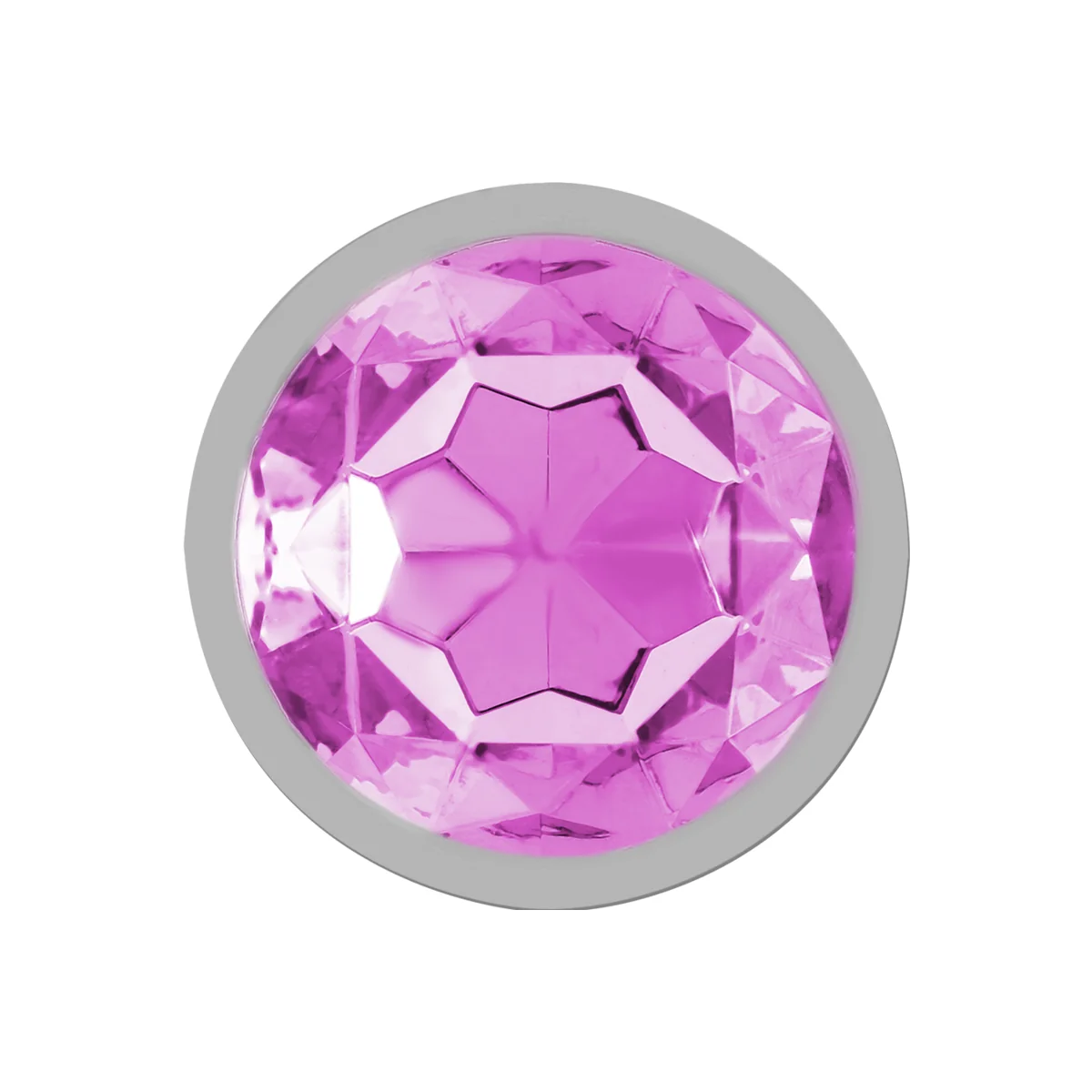 Aluminiummetall-Analsplug mit Rosafarbenem Kristall, Größe S von Intense Anal Toys kaufen | Fesselliebe