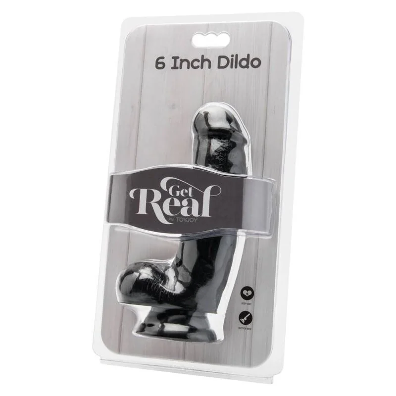 Dildo 12 cm mit Hoden Schwarz von Get Real kaufen | Fesselliebe 2