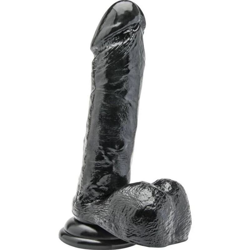 Dildo 18 cm mit Schwarzen Eieren von Get Real kaufen | Fesselliebe