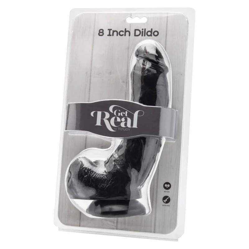 Dildo 20,5 cm mit Hoden Schwarz von Get Real kaufen | Fesselliebe 2