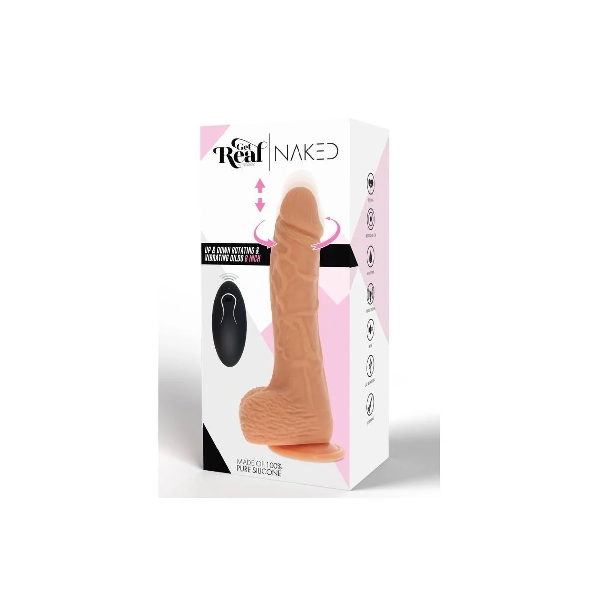 Up&Down Rotierende Vibr-Dildo-Beige von Get Real kaufen | Fesselliebe
