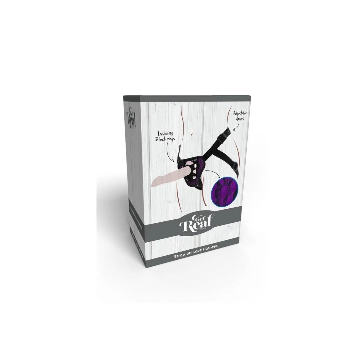 Strap-On-Spitzengeschirr Lila von Get Real kaufen | Fesselliebe